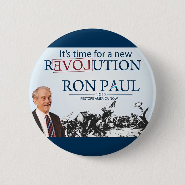Bóton Redondo 5.08cm Ron Paul para Presidente (Frente)