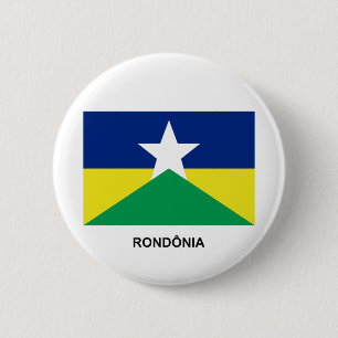 Bóton Redondo 5.08cm Rondônia, bandeira de Brasil