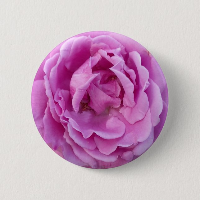 Bóton Redondo 5.08cm Rosa de Flor Violeta Puro (Frente)