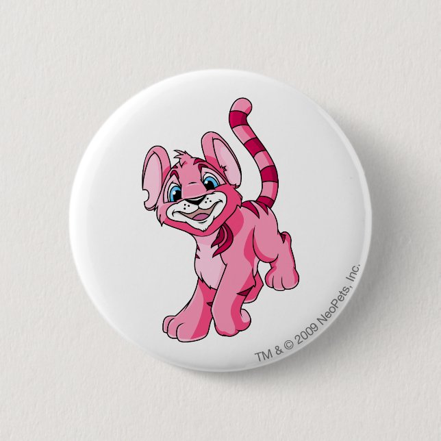 Bóton Redondo 5.08cm Rosa de Kougra (Frente)