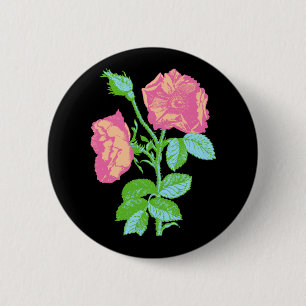 Bóton Redondo 5.08cm Rosa de Pastel