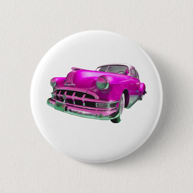 Bóton Redondo 5.08cm rosa de pontiac (Frente)