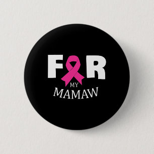 Bóton Redondo 5.08cm Rosa Para O Meu Guerreiro Da Consciência Do Cancer