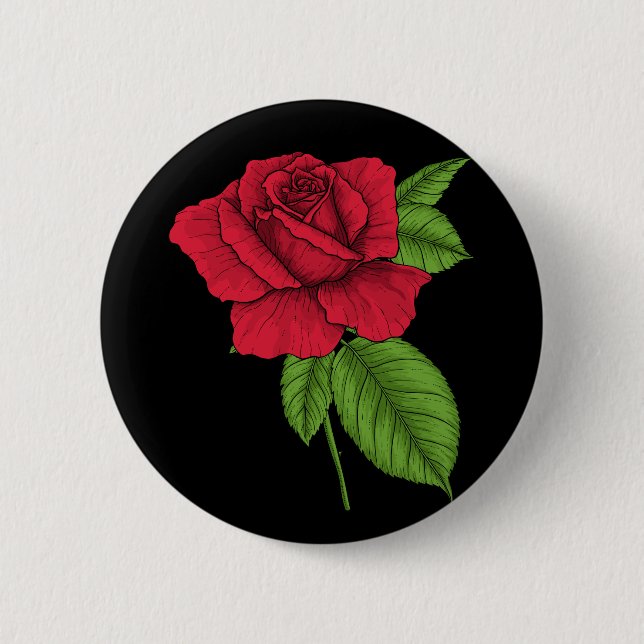 BÓTON REDONDO 5.08CM ROSA VERMELHA 2 (Frente)