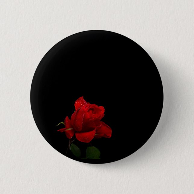 Bóton Redondo 5.08cm Rosas são vermelhos (Frente)