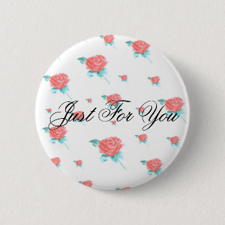 Bóton Redondo 5.08cm Rosas vermelhas