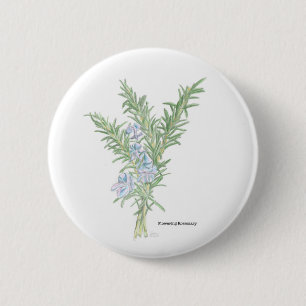 Bóton Redondo 5.08cm Rosemary Flor