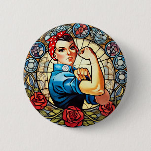 Bóton Redondo 5.08cm Rosie the Riveter