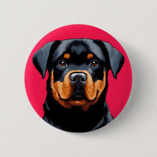 Bóton Redondo 5.08cm Rottweiler
