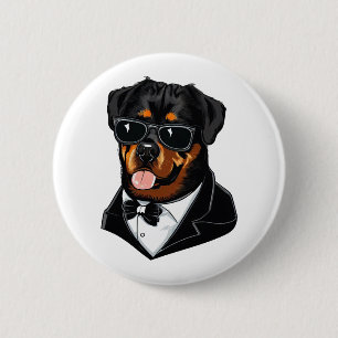 Bóton Redondo 5.08cm Rottweiler O Guarda-costas