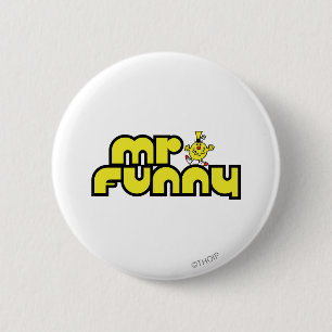 Bóton Redondo 5.08cm Rotulação amarela do Sr. Engraçado  