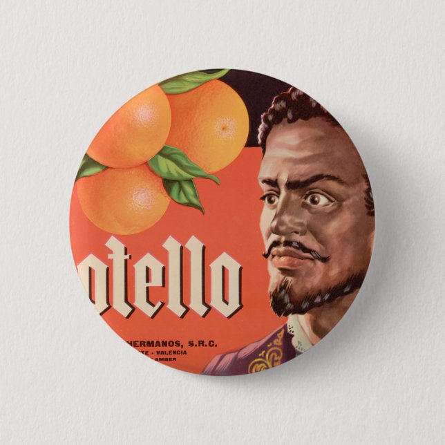 Bóton Redondo 5.08cm Rótulo Laranja Otello (Frente)