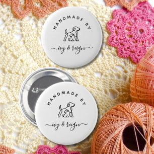 Bóton Redondo 5.08cm Rótulo Personalizado Feito à Mão por Logotipo Pers