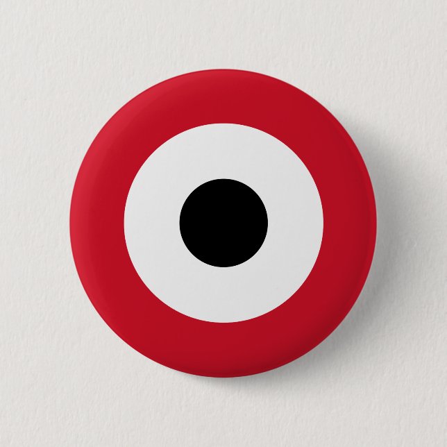 Bóton Redondo 5.08cm Roundel da Força Aérea do Egito (Frente)