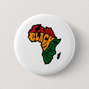Bóton Redondo 5.08cm Roupas do Mês da História Negra Mapa da África Tec