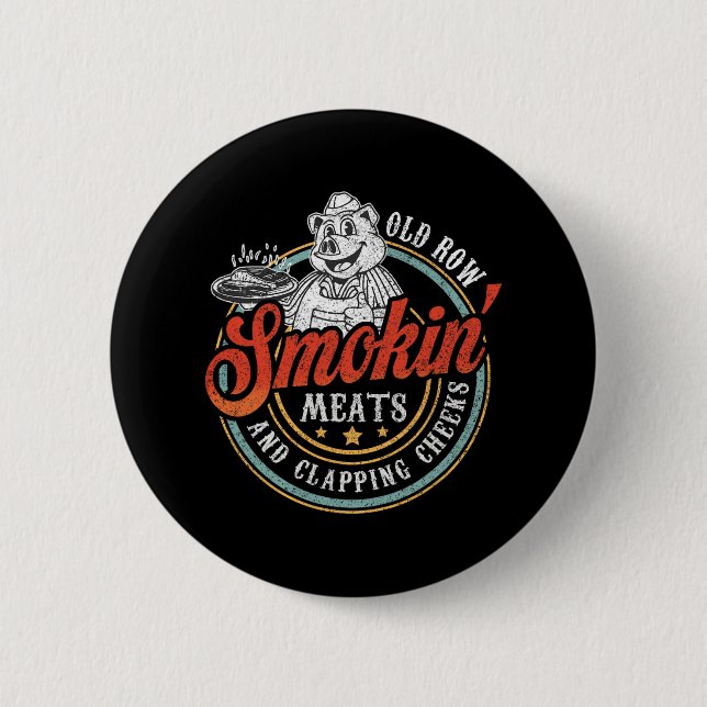 Bóton Redondo 5.08cm Row Velha Fumando Meias E Pedras Frio Engraçadas B (Frente)