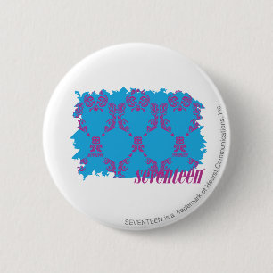 Bóton Redondo 5.08cm Roxo-Aqua 4 do damasco