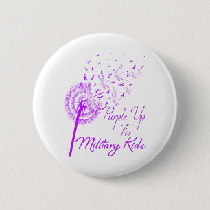 Bóton Redondo 5.08cm Roxo para Crianças Militares Dandelion - Mês