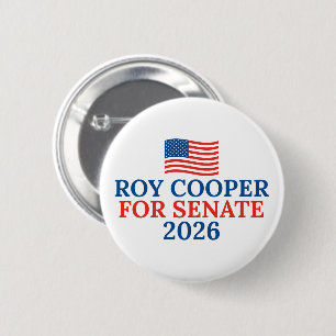 Bóton Redondo 5.08cm Roy Cooper para Senado Eleição 2026