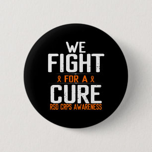 Bóton Redondo 5.08cm RSD CRPS Awaright Fight for a Cure Survivent Orang