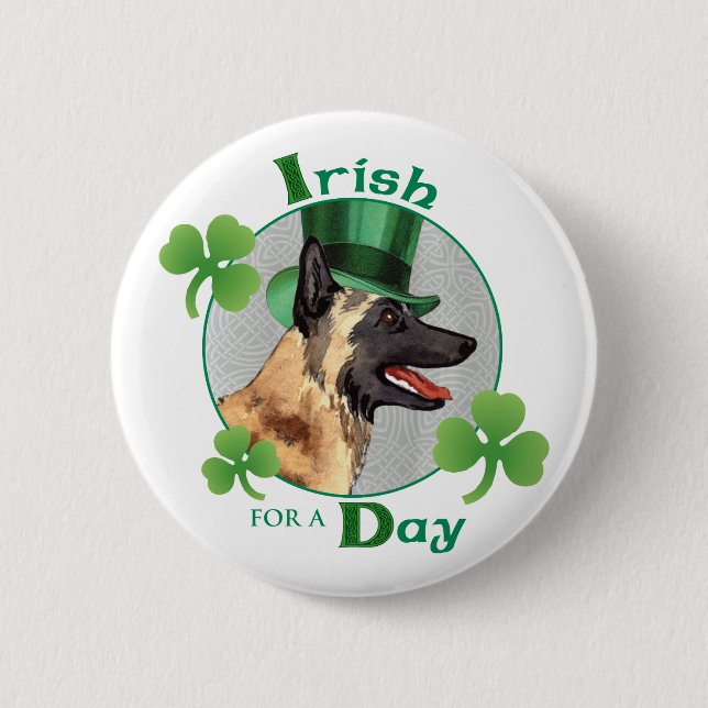 Bóton Redondo 5.08cm Rua, Dia de Patrick Malinois (Frente)