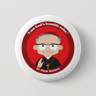 Bóton Redondo 5.08cm Rua, Oscar Romero