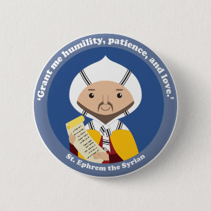 Bóton Redondo 5.08cm Ruas. Ephrem da Síria