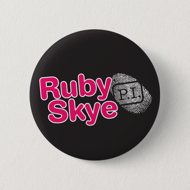 Bóton Redondo 5.08cm Rubi Skye P.I. Botão (preto) (Frente)