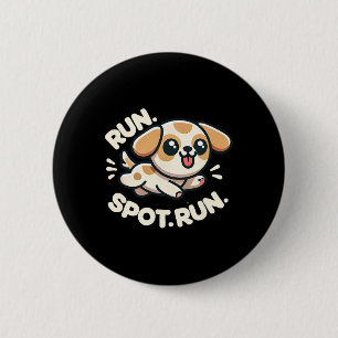 Bóton Redondo 5.08cm Run Spot Run Dog Humor Kamala Harris Wheimer 2024