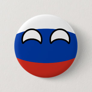 Bóton Redondo 5.08cm Rússia Geeky de tensão engraçada Countryball