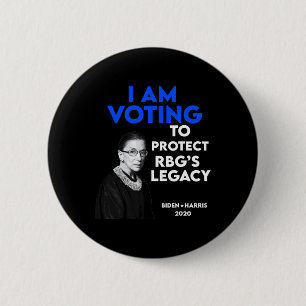 Bóton Redondo 5.08cm Ruth Bader Ginsburg&#';s Voto Legado Biden 2020