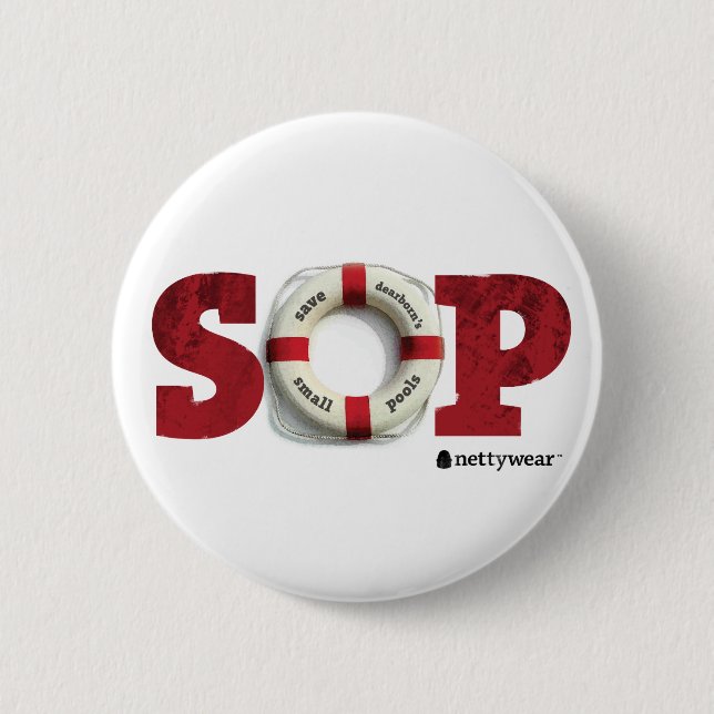 Bóton Redondo 5.08cm S.O.P salvar o botão pequeno das piscinas de (Frente)