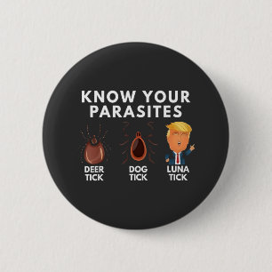Bóton Redondo 5.08cm Sabem que são parasitas Anti-Trump Humor Politics