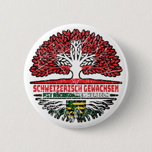 Bóton Redondo 5.08cm Sachsen Sächsisch Schweizer Schweiz Baum Wurzel