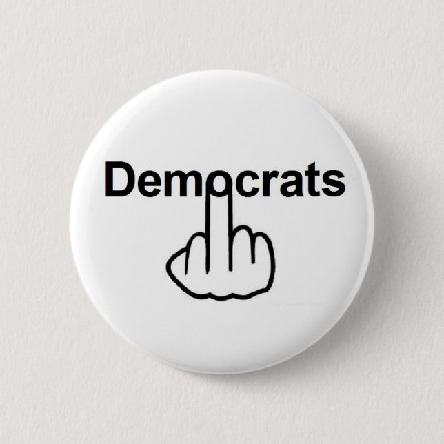 Bóton Redondo 5.08cm Sacudir Button Democrats (Frente)