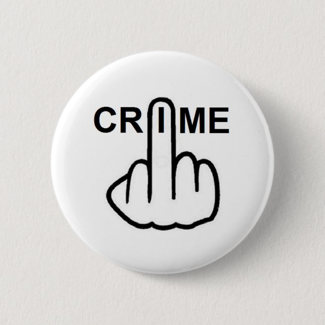 Bóton Redondo 5.08cm Sacudir do Crime Button (Frente)