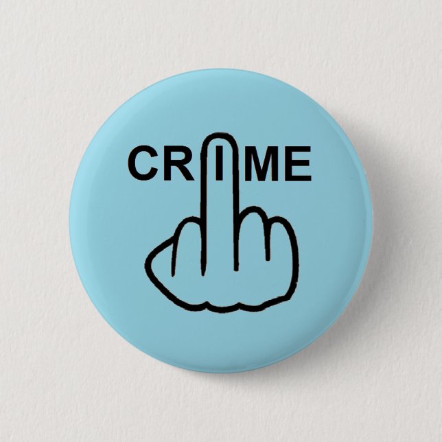 Bóton Redondo 5.08cm Sacudir do Crime Button (Frente)