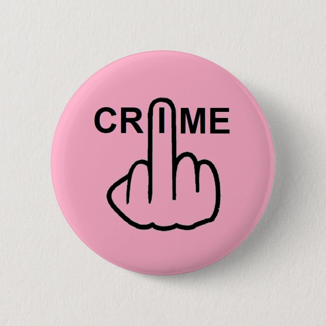 Bóton Redondo 5.08cm Sacudir do Crime Button (Frente)