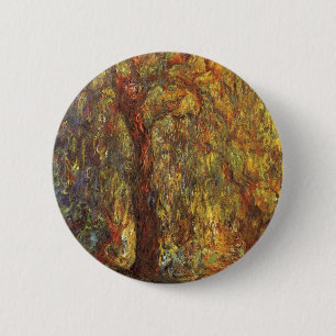 Bóton Redondo 5.08cm Salgueiro Chorão de Claude Monet, Arte Fina Antiga