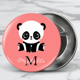 Bóton Redondo 5.08cm Salmões personalizados panda de assento bonitos d
