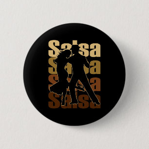 Bóton Redondo 5.08cm Salsa Dance para música latina Dance Salsa