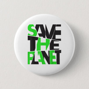 Bóton Redondo 5.08cm Salvaguardar O Planeta _ Proteção Ambiental _ Clim