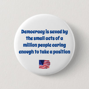 Bóton Redondo 5.08cm Salvando a democracia