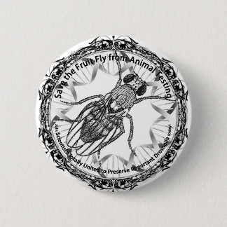 Bóton Redondo 5.08cm Salvar a mosca de fruta!