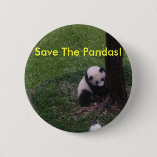 Bóton Redondo 5.08cm Salvar as pandas!