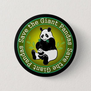 Bóton Redondo 5.08cm Salvar as pandas gigantes