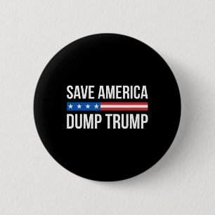 Bóton Redondo 5.08cm Salve a América - Despeje Trump -