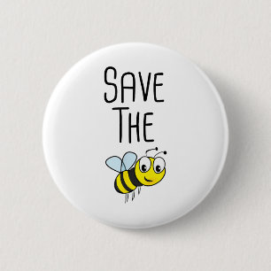 Bóton Redondo 5.08cm Salve As Abelhas - Beeke De Proteção Ambiental