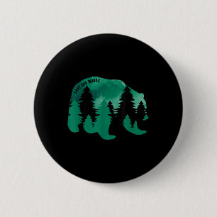Bóton Redondo 5.08cm Salve o nosso Urso de Proteção Ambiental das Flore