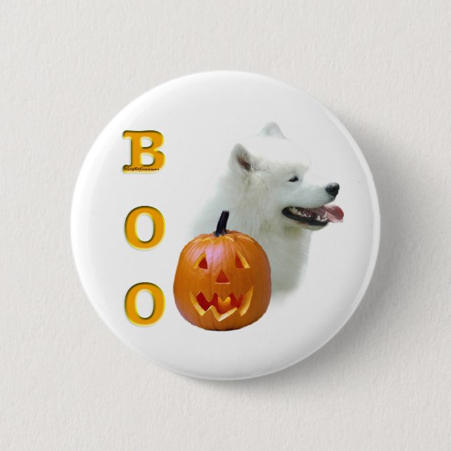 Bóton Redondo 5.08cm Samoyed Boo (Frente)